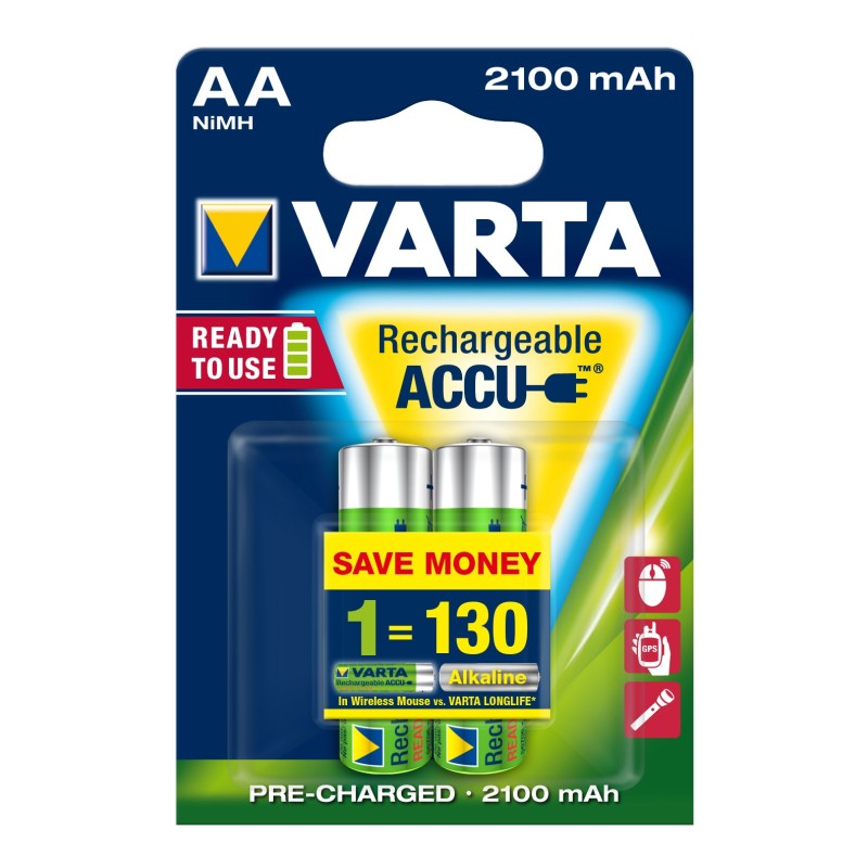 VARTA Ready2Use Akku Mignon AA HR6 2er Blister (2100 mAh)